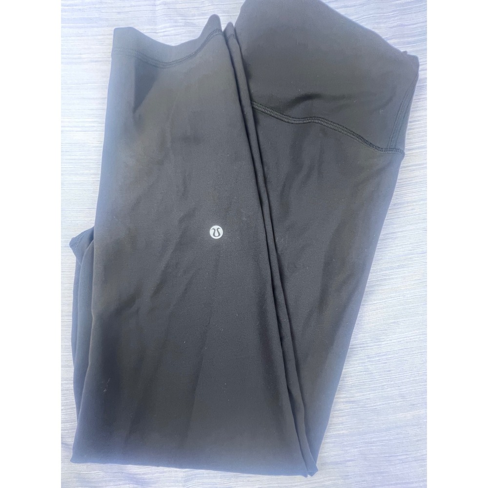 Lululemon High Rise Leggings Black Athletic Yoga Pants Crop 7/8 Length Womens‎